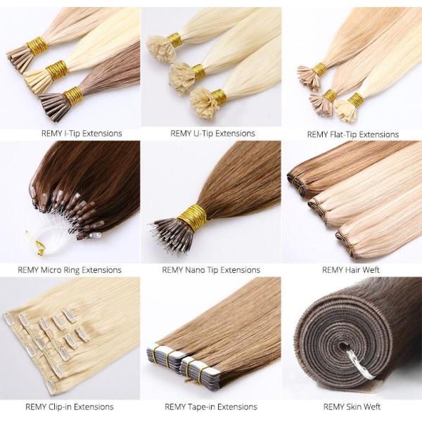 Double tape hair extensions with hole human hair tape hair extensions Genius weft