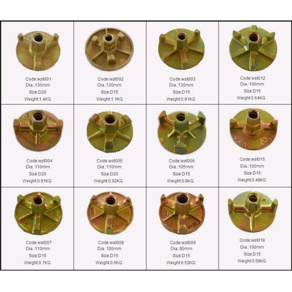 Concrete Construction Wing Nut Scaffolding , 12/14 Mm Tie Rod Nut Forged Process