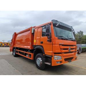 4x2 Japanese Sinotruck Howo Garbage Compacted Truck With 10 Cbm To 12 Cbm Volume