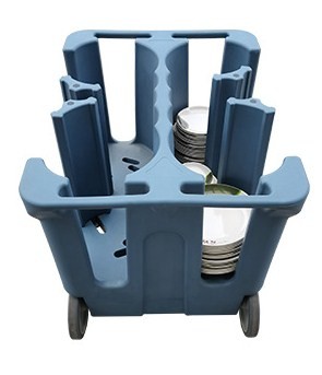 Buy Restaurant Adjustable Dish Caddy Storage Carts Tableware Trolley at wholesale prices