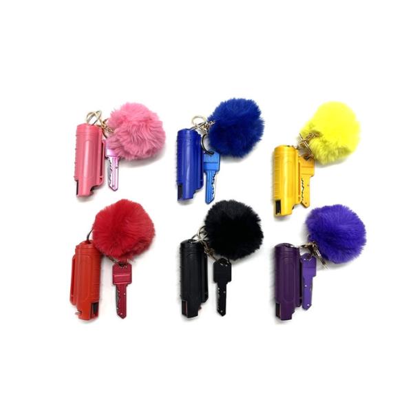 Buy Security Keychain 20ml Pepper Spray Keychain Set Mini Plastic Shell at wholesale prices