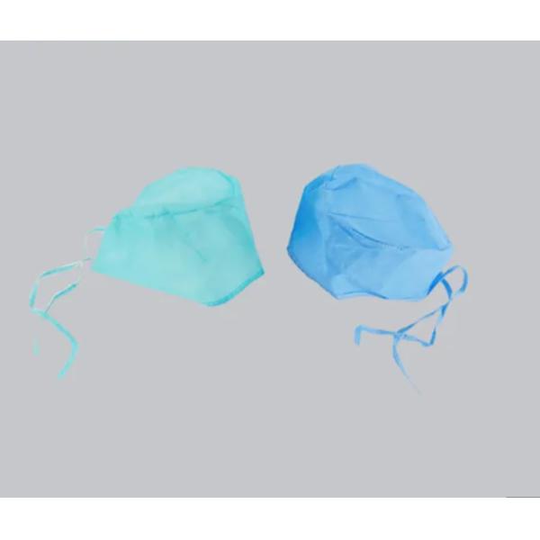 Disposable 35GSM Medical SMS Non Woven Head Cap With Tie