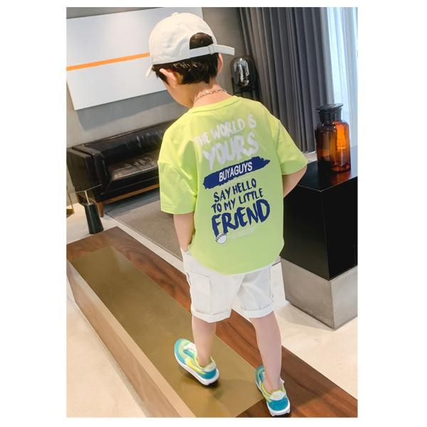 New Children's Summer T-shirt pure cotton sports breathable cool short sleeved top is suitable for boys aged 4-15