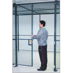 Commercial Wire Mesh Partition Panels Full Height Wire Cage Door 230 Lbs Weight