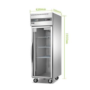 SS304 110V Glass Door Refrigerator Freezer , Multipurpose Double Fridge Freezer