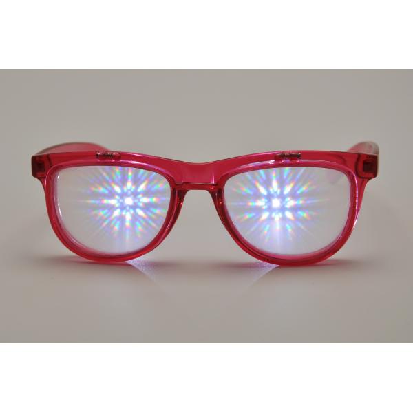 Fashionable Flip UP Diffraction Rainbow 3D Fireworks Glasses Plastic For Holidays