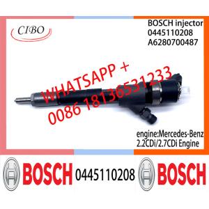 BOSCH Common fuel Injector A62897995870080 0445110207 0445110208 A6280700487