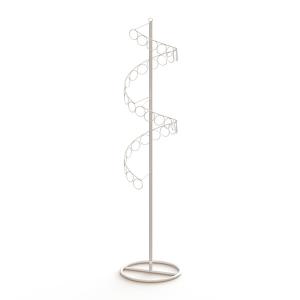 Freestanding Spiral 32 Ring Metal Scarf Hanger