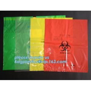 Biohazard infectious plastic waste bags Dustbin liners, PE biohazard eco bag,