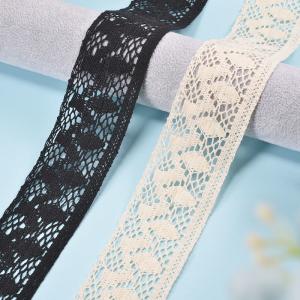 Black Cotton Embroidery Wedding Bridal Lace Fabric 5cm Width