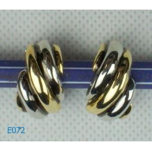 Hot Selling moon crystal zirconia stud earrings with gold plated