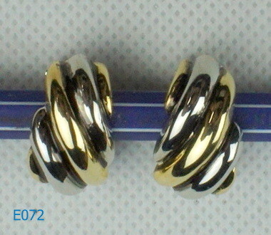 Hot Selling moon crystal zirconia stud earrings with gold plated