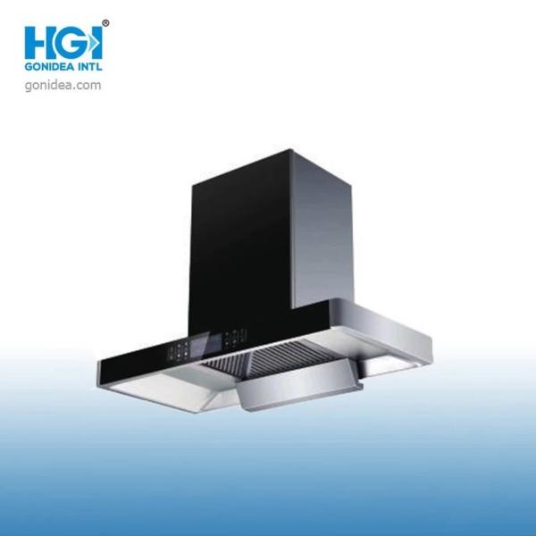 T Shape Under Cabinet Fashing Chimney Hood 1600M/hr