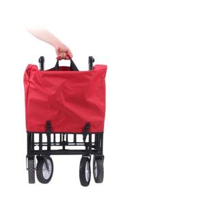 All Terrain Wheels Iron Beach Wagon for Outdoor Camping and Collapsible Folding