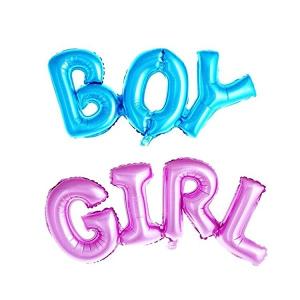 China Gender Reveal Alphabet Party Foil Balloon Mylar Helium Balloon on sale