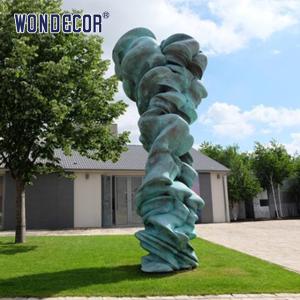 Large Abstract Rockery Bronze Garden Sculpture Metal Casting