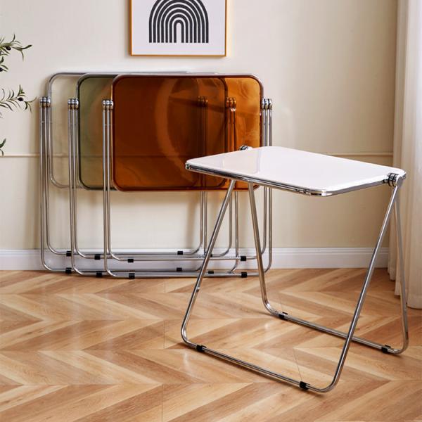 Metal and Plastic Folding Picnic Dining Coffee Table for Modern Outdoor Garden Living Room