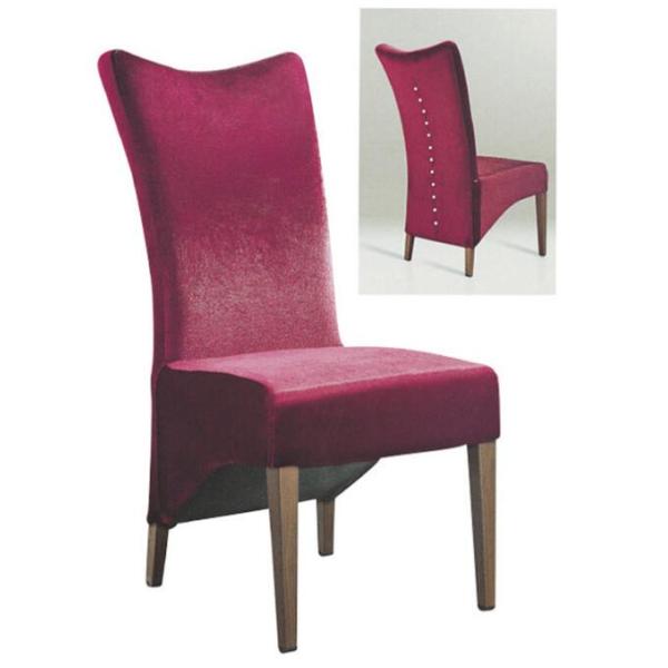 YALEESON Stackable Light Coffee Upholstery Dining Chair for Restaurant