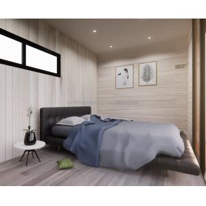 EU Garden Wooden Cabins Wall 75mm Wave Sandwich Panel Customized Color Assembled