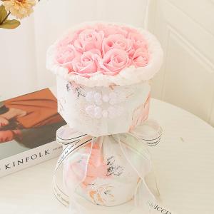 Retro cheongsam style soap flower bouquets, artificial flowers, and everlasting