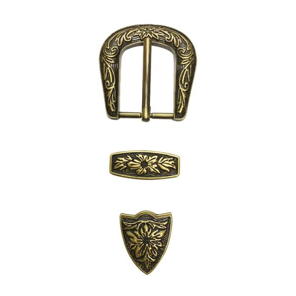 25mm 3 Sets Zinc Alloy Buckle For Festival Dress With Exquisite Carving