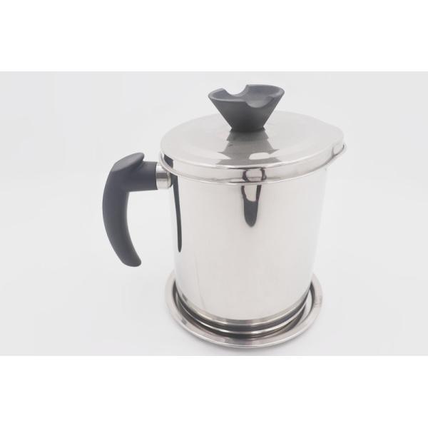 Buy Round 1.3 L Grease Keeper With Strainer And Handle at wholesale prices