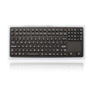 IP65 Black Marine Keyboard Backlit Vandal Resistant Stainless Steel Rugged