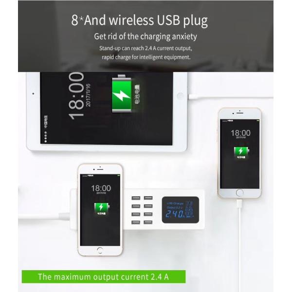 Buy WIRELESS CHARGING USB SOCKET Qi Wireless Charger Charging Pad Universal USB Charger 8 Ports USB Socket for Smart Phone at wholesale prices