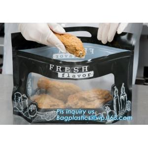 Anti Fog Function Plastic Zipper Roasted Chicken Packaging Bag, slide zipper hot
