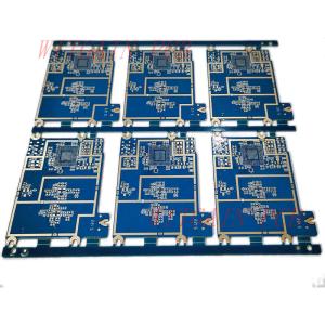 4 Layer Printed MultiLayer Circuit Board Blue Solder Mask 18um PTH Thick