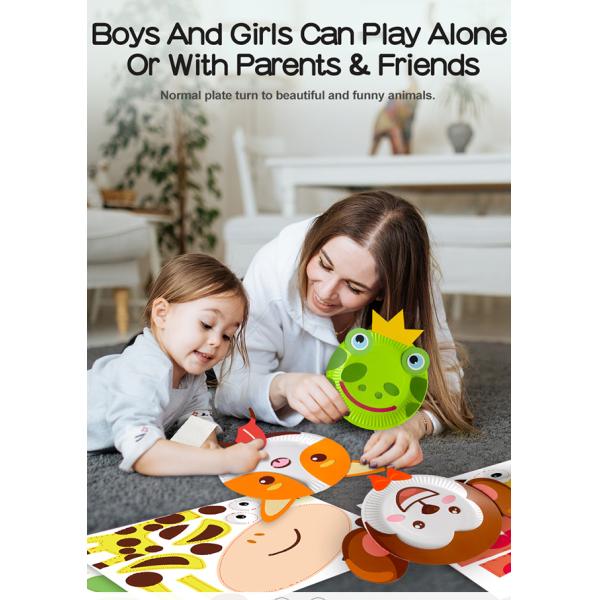 3D Animals Paper Plates Non Toxic For Preschoolers Hands On Ability Training