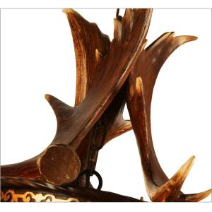 Moose antler chandelier Lighting Fixtures With lampshade (WH-AC-29)