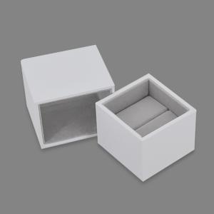 Ring Packaging White Jewelry Box With Drawers Grey / Black Velvet Lining