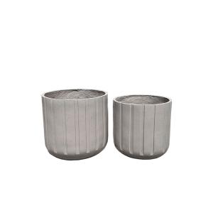 Exquisite Hand Carved Fiber Clay Planter with Drainage Holes