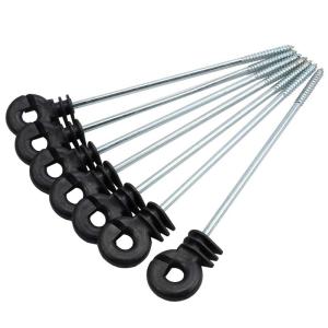 Quality Plastic Electric Fence Ring Insulators Long Distance Screw For Wooden Post for sale