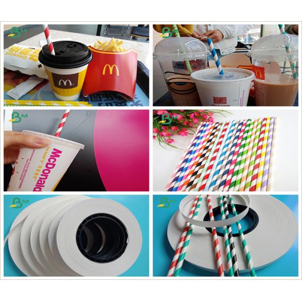120g 60g 13.5 / 14 / 15mm Kraft Paper FDA & SGS For Paper Straws