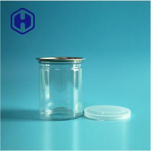 Transparent Airtight PET Easy Open Cans Plastic / PET Food Can For Leak Proof