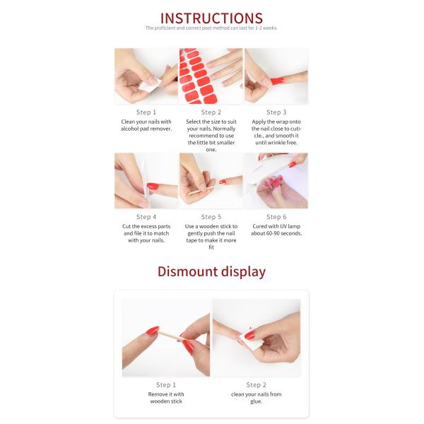 Customized Colorful Paper Nail Wraps Sticker for Christmas Gel Nail Strips in 2024