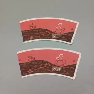 Heat Insulation Custom Flexo Printing Die Cut Paper Cup Fan for Hot Drink Paper