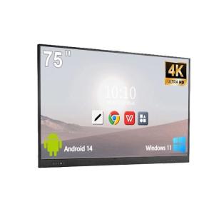 Quality 75&quot; Android14.0 APPs Interactive Touch Screen Presentation Board LCD Style For Business Meetings Whiteboard for sale