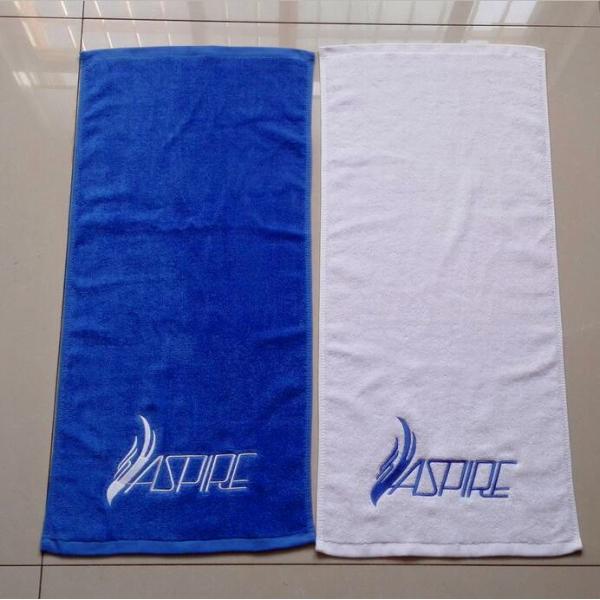 Low MOQ fitness towel/ hand towel/ face towel with customized embroidery