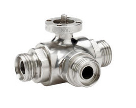 Buy 3 Way Full Bore Stainless Steel Ball Valve with “T” or “L” port DIN 11851 threaded-ends at wholesale prices