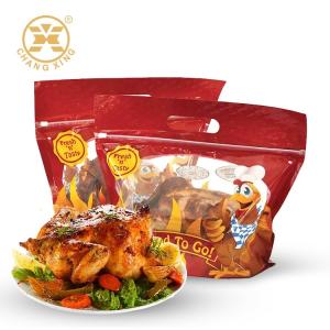 Zipper Microwavable Roast Chicken Packaging VMPET Resealable Stand Up Pouches