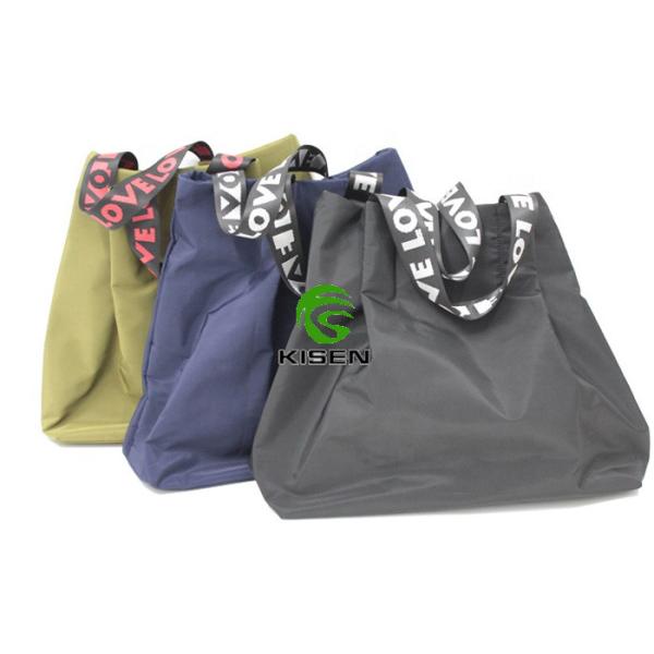 Buy Recycled Large Capacity Tote Bag , Long Handle Promotional Reusable Bags at wholesale prices