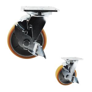 Aluminium 5 Inch Side Lock Heavy Duty Casters With Ball Bearing