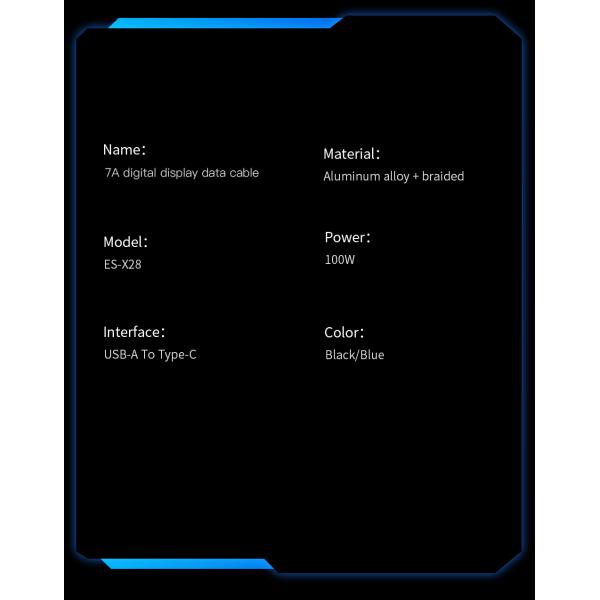 Essager LED Digital Display Customised 1M 2M Cable OEM/ODM 27W 100W Fast Charging USB Cable For Mobile Phone