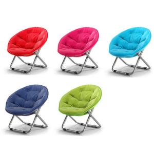 Padded Cushion Moon Saucer Leisure Steel Camping Chair