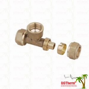 Male Threaded Tee Pex Brass Fittings Nickel Plated Screw Fittings
