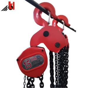 China 30m Lifting Galvanized Fixed 15T Manual Chain Block Diameter 10mm on sale