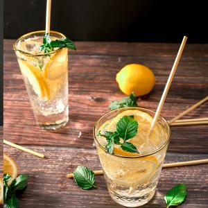 Environmentally Friendly Natural Wheat Drinking Straws 18cm For Home